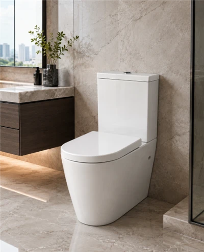 Tettkoblet toalett og sisterne – WELS 4-Star Suite med full vegg, S/P-Trap (modell I05B2)